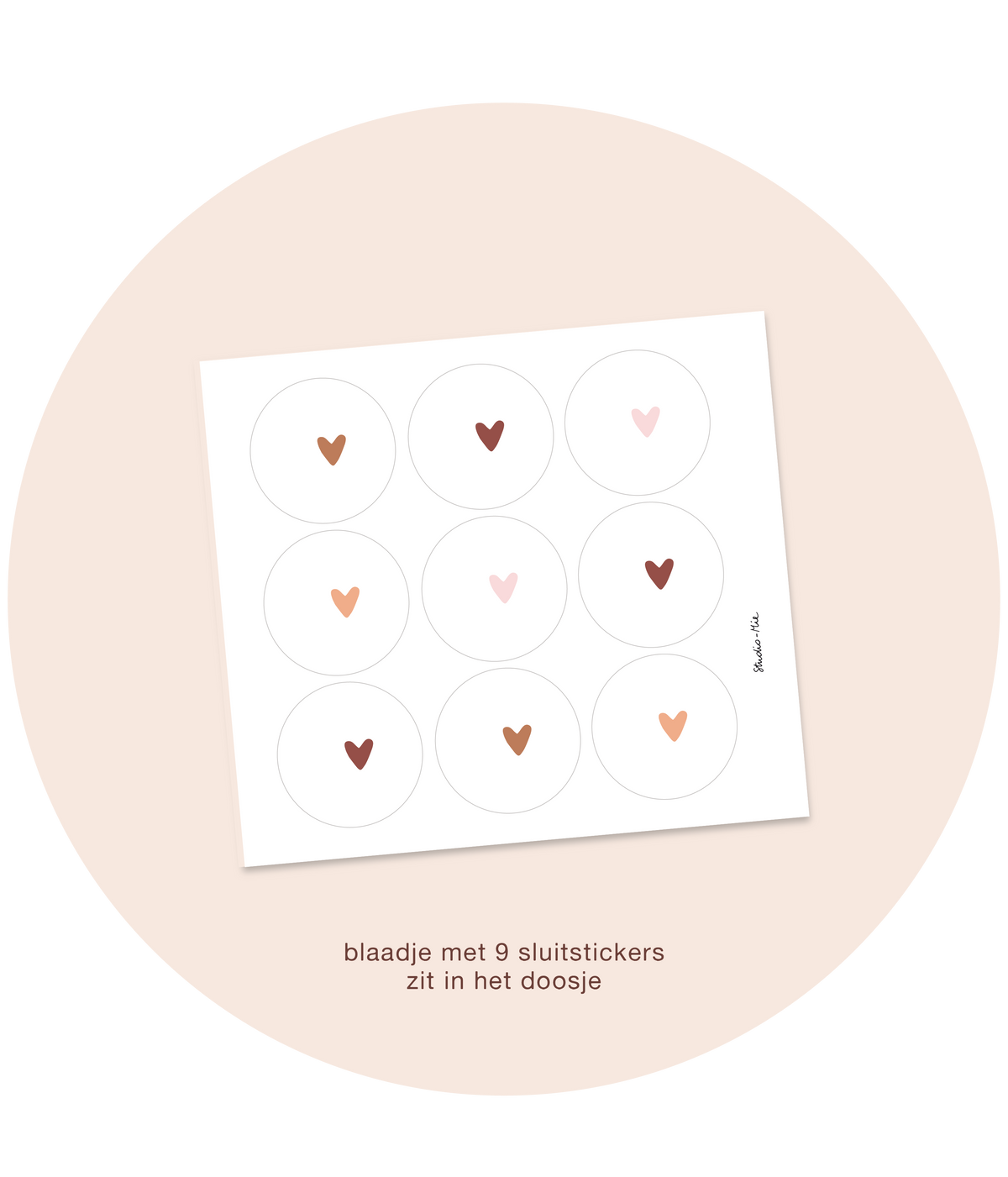 Sluitstickers kerst met hartjes