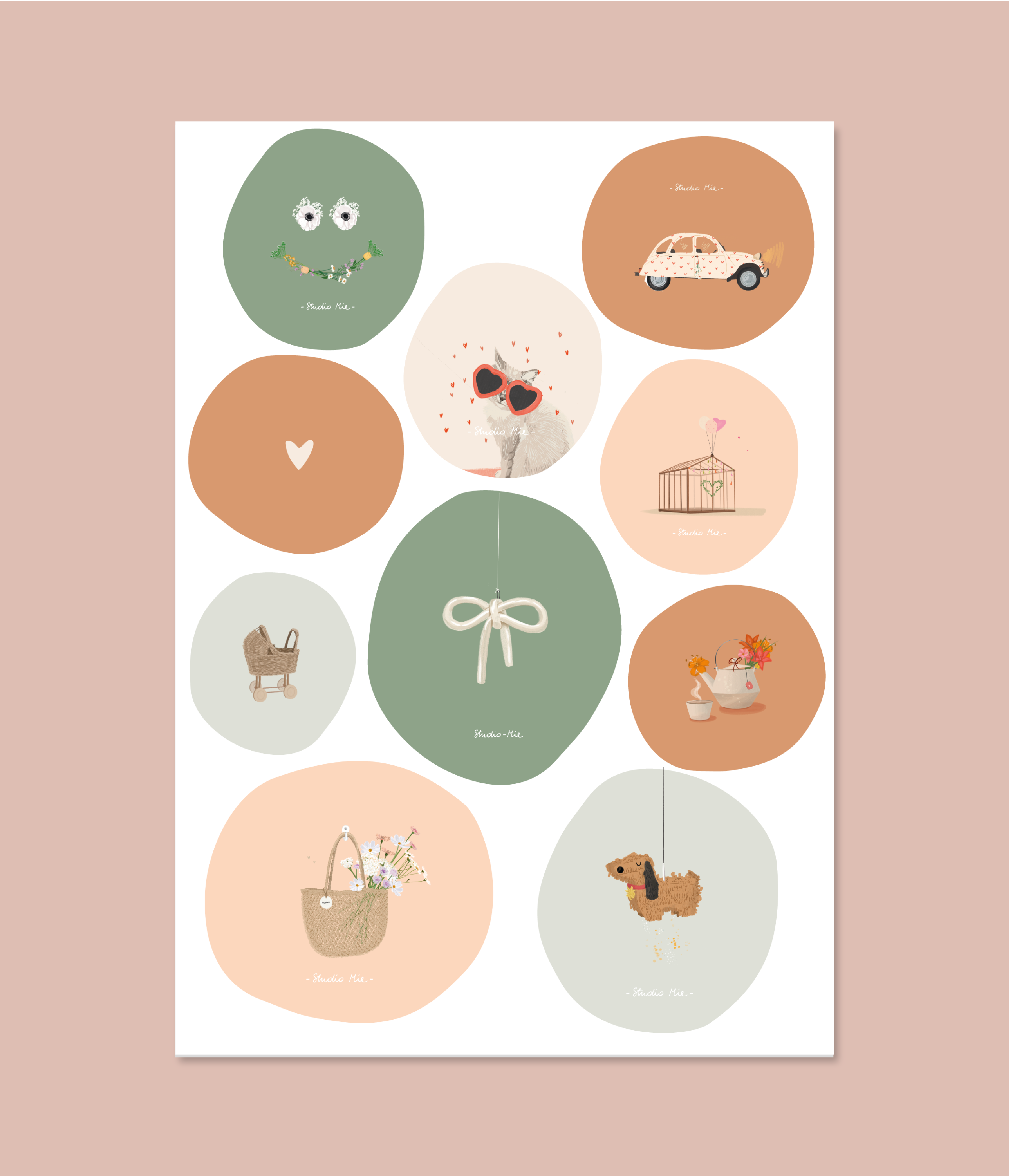 Stickers - set 4 vellen ( 40 stickers )