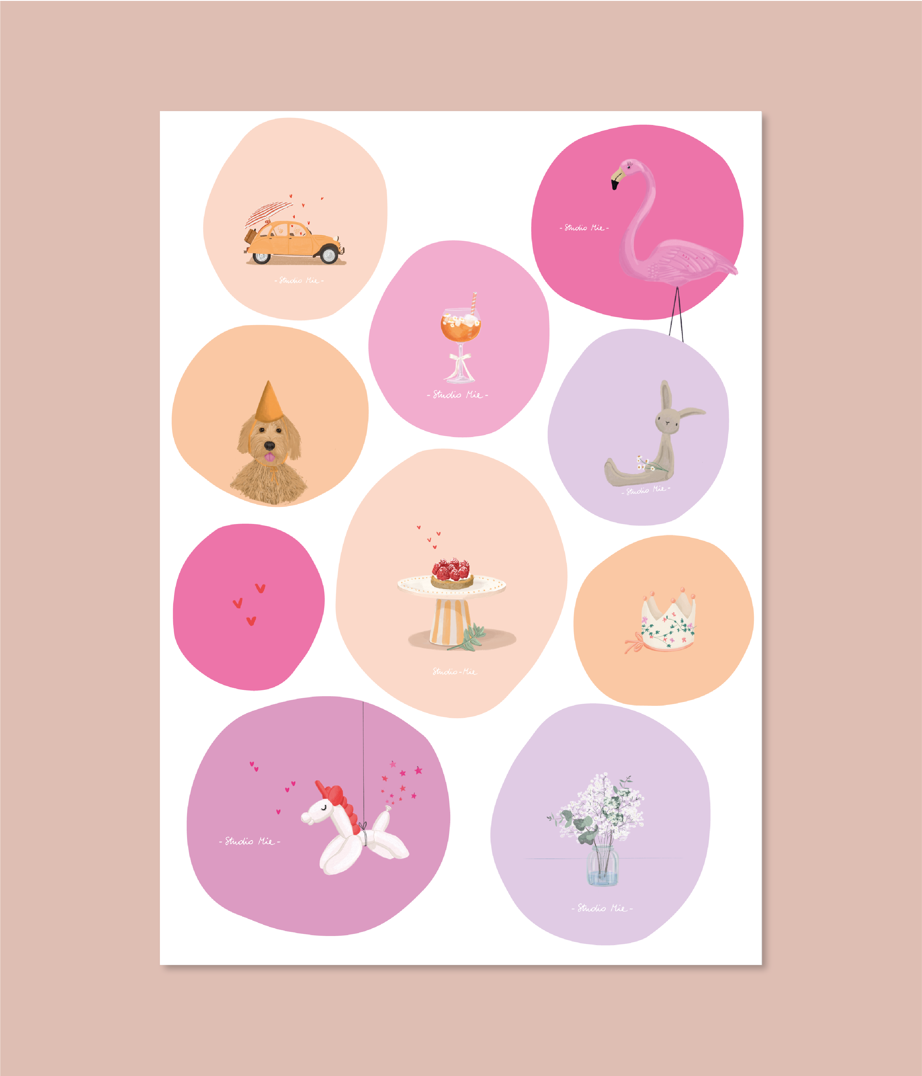 Stickers - set 4 vellen ( 40 stickers )