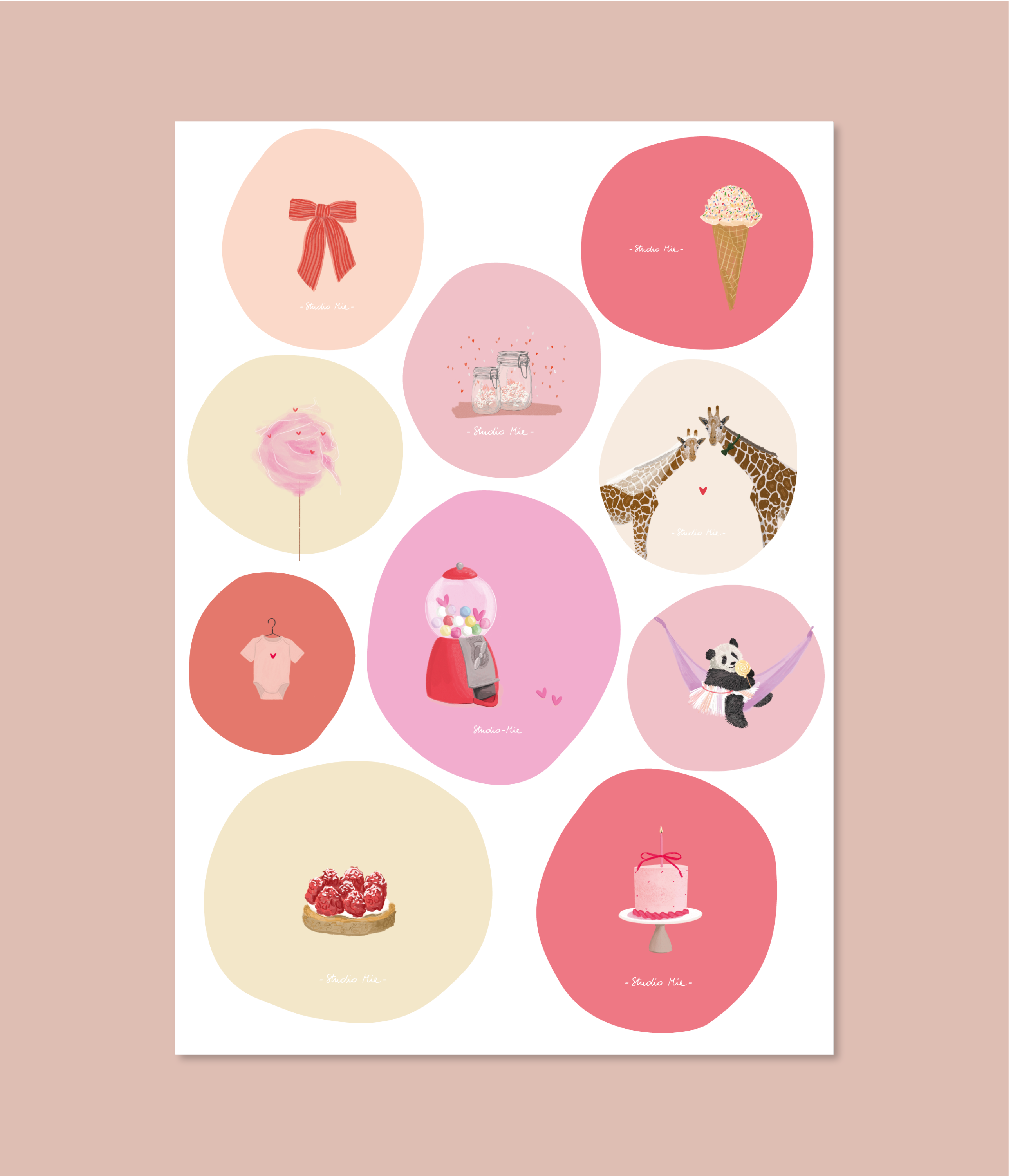 Stickers - set 4 vellen ( 40 stickers )