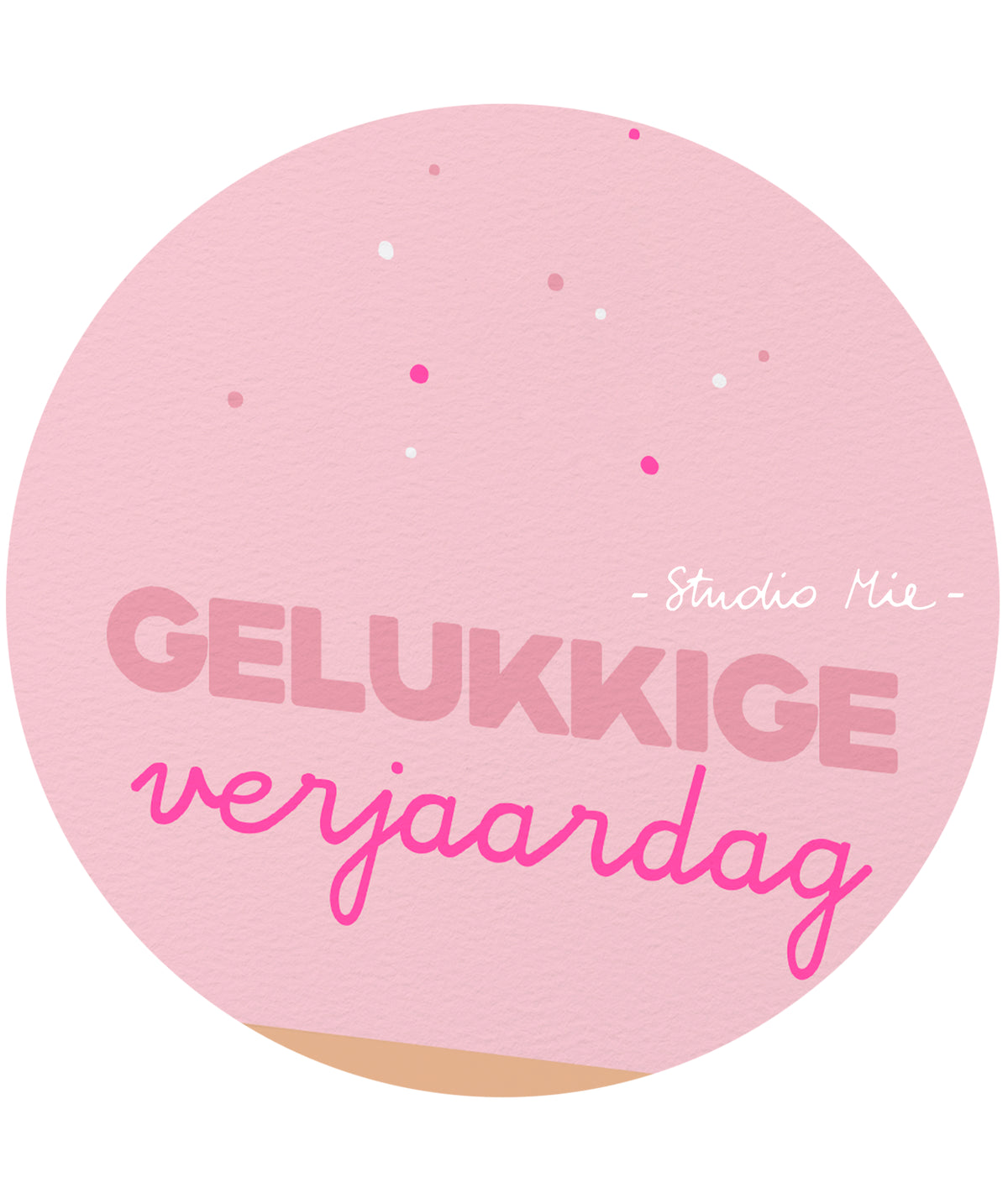 Verjaardagskaart ‘Gelukkige verjaardag’ met fluo-inkt | Studio Mie