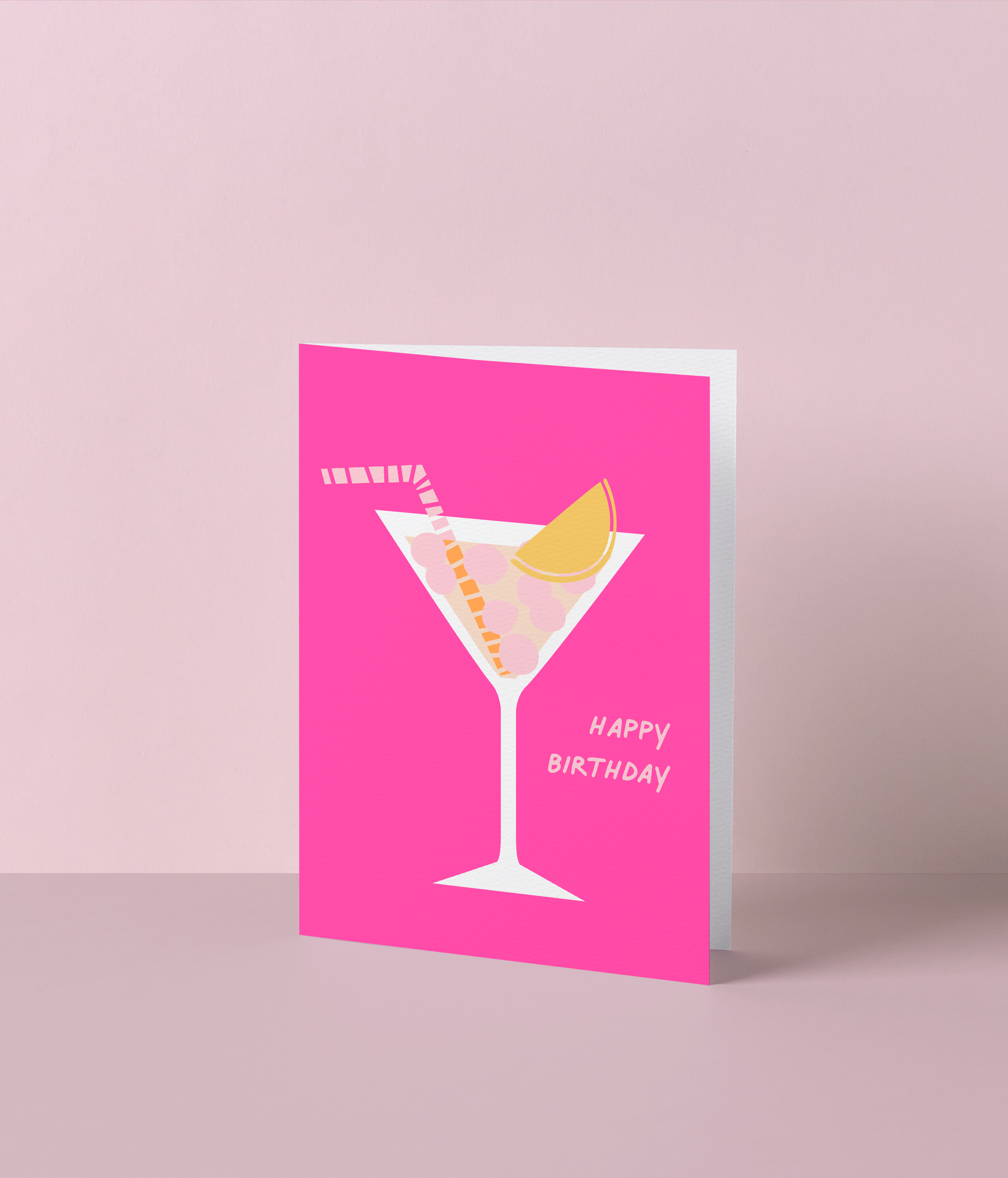 Happy birthday pink cocktail