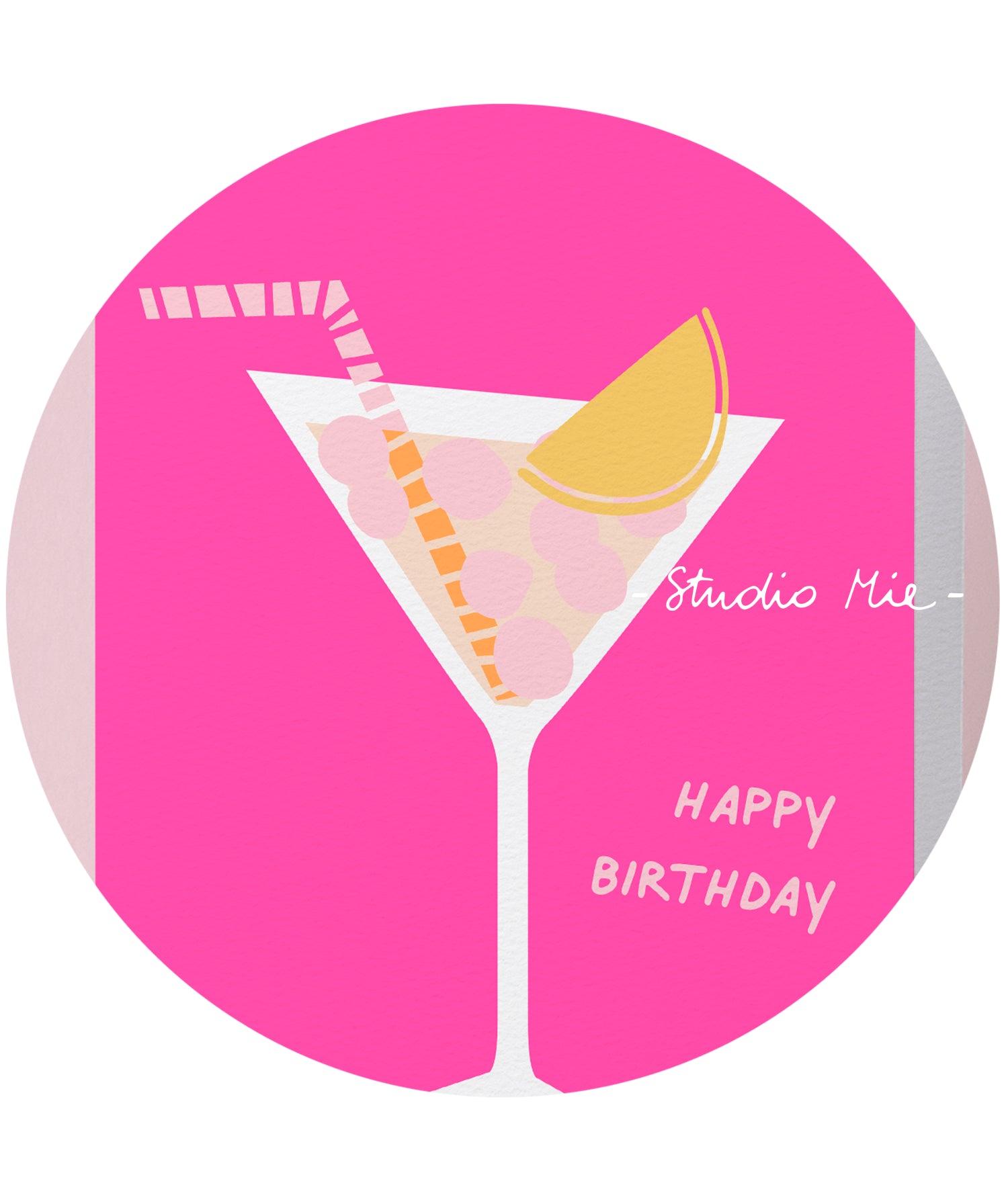 Happy birthday pink cocktail