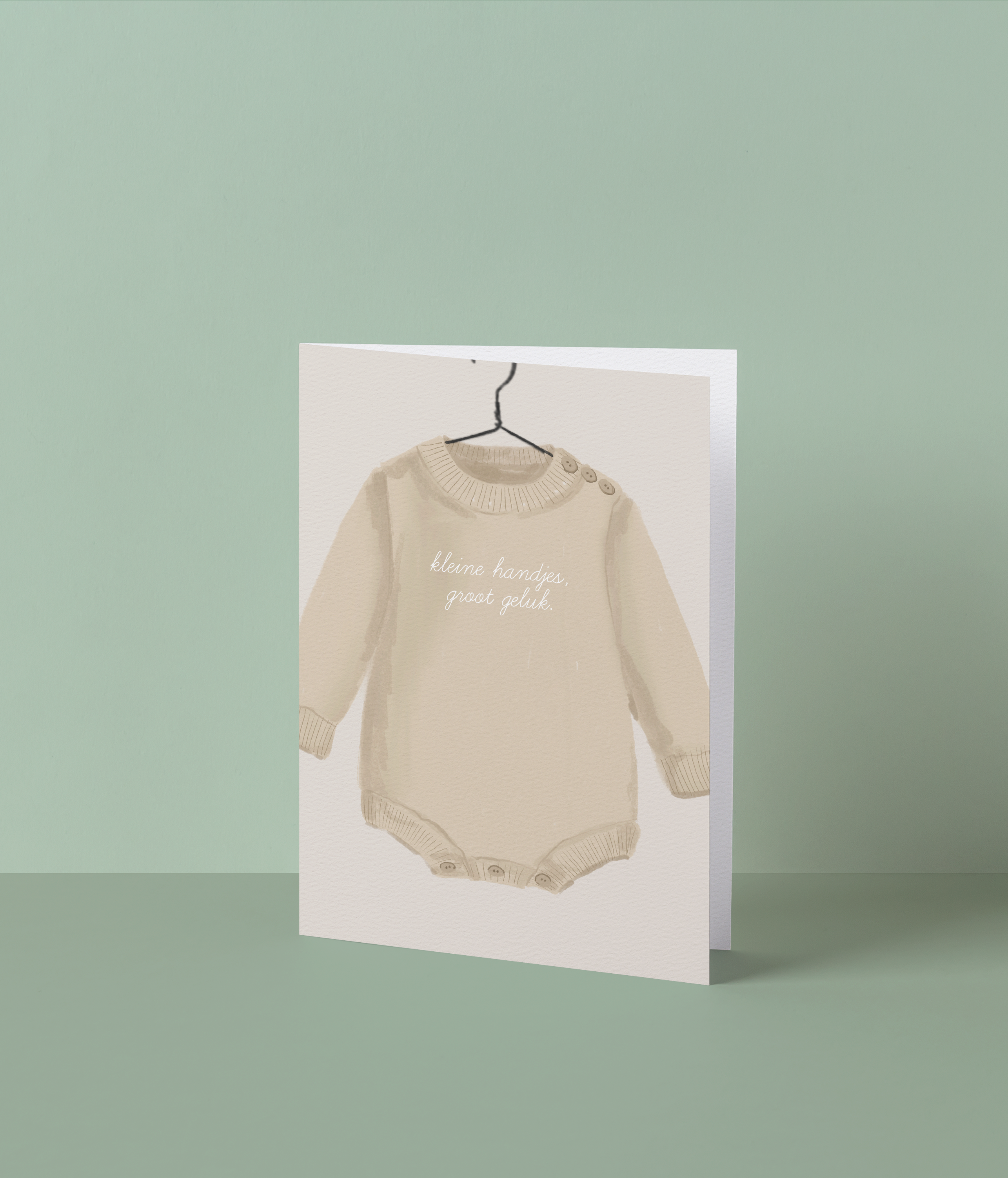 Geboortekaart 'Kleine handjes, groot geluk'