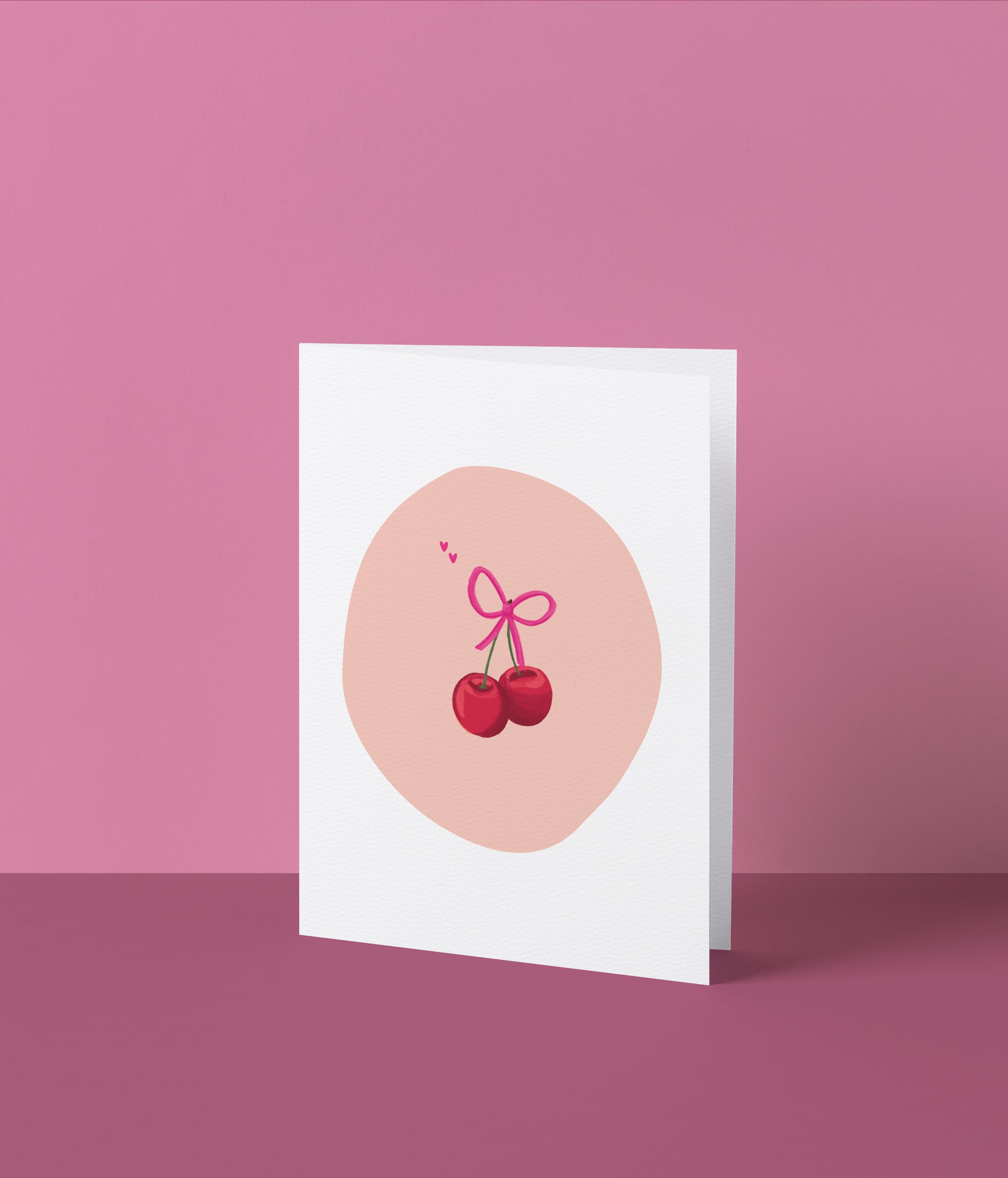 Wenskaart met kersjes