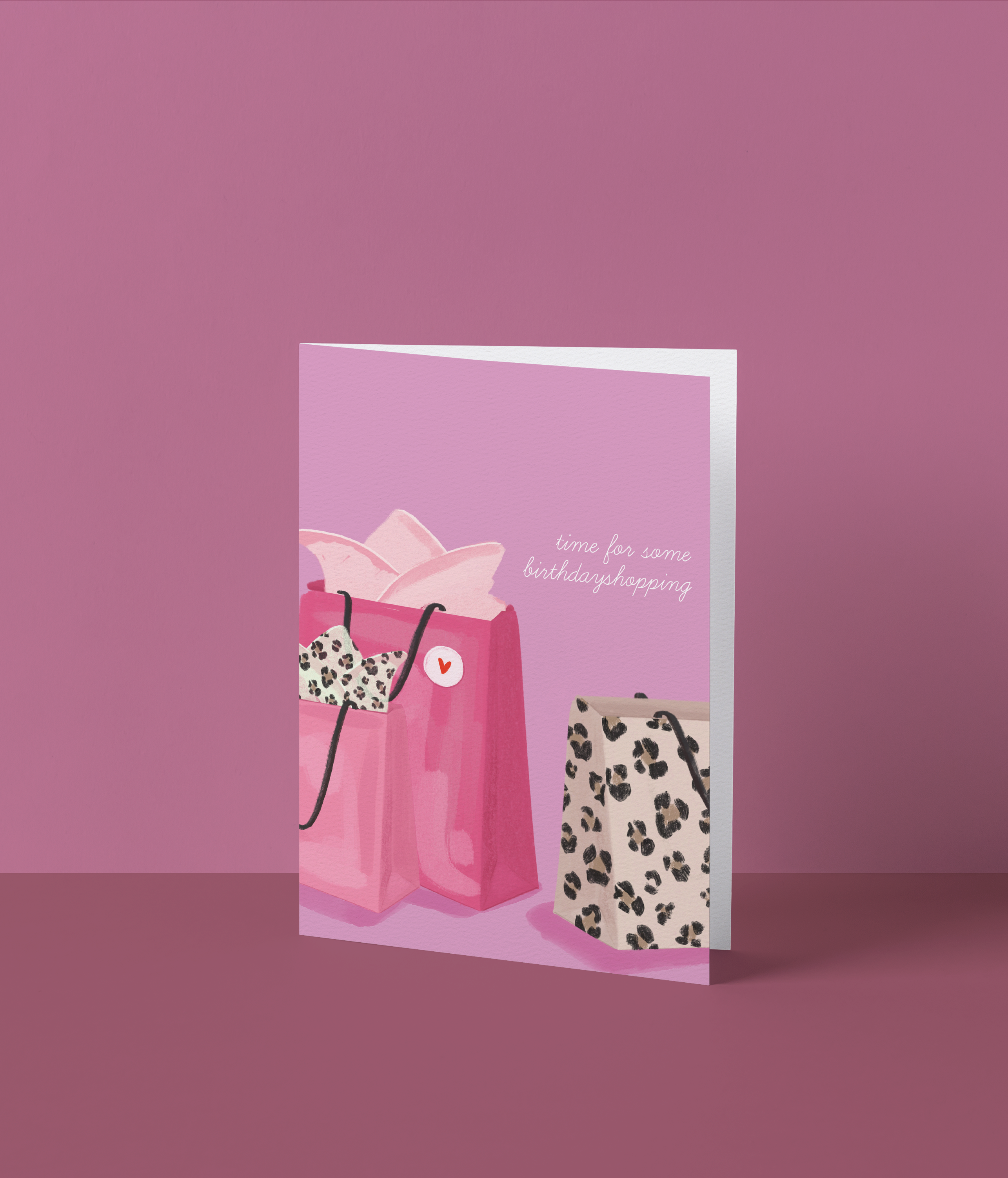 Wenskaart 'Time for some birthday shopping'
