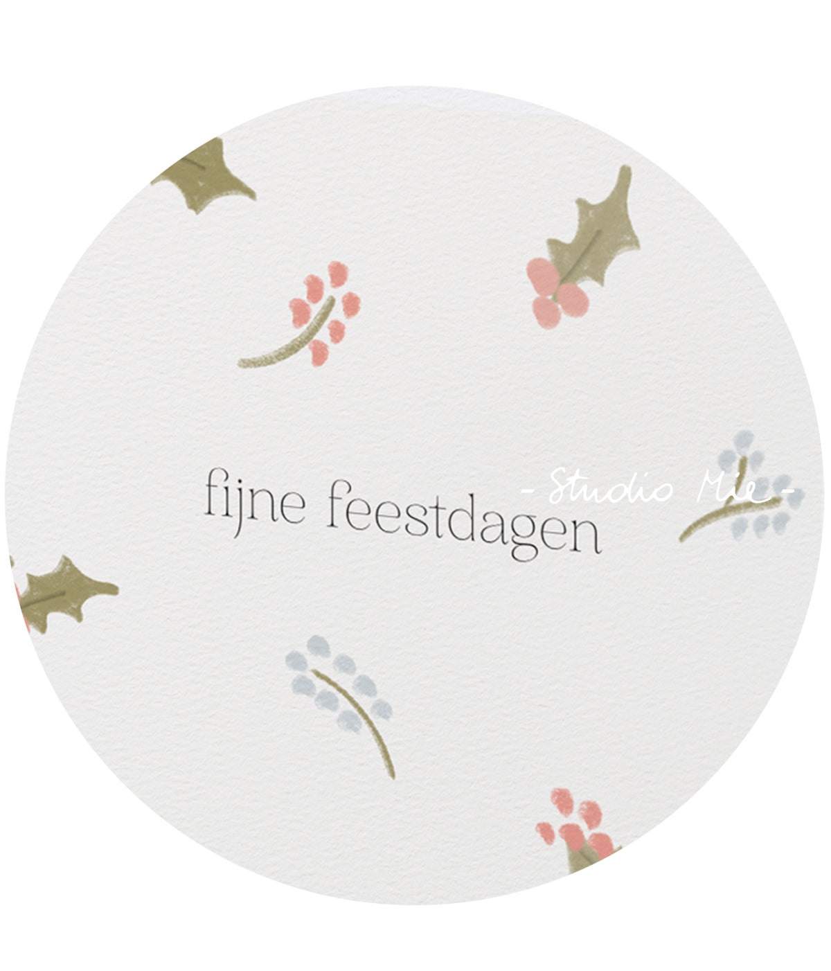 Kerstkaart 'Fijne Feestdagen' • Hulst • Losse Kaart