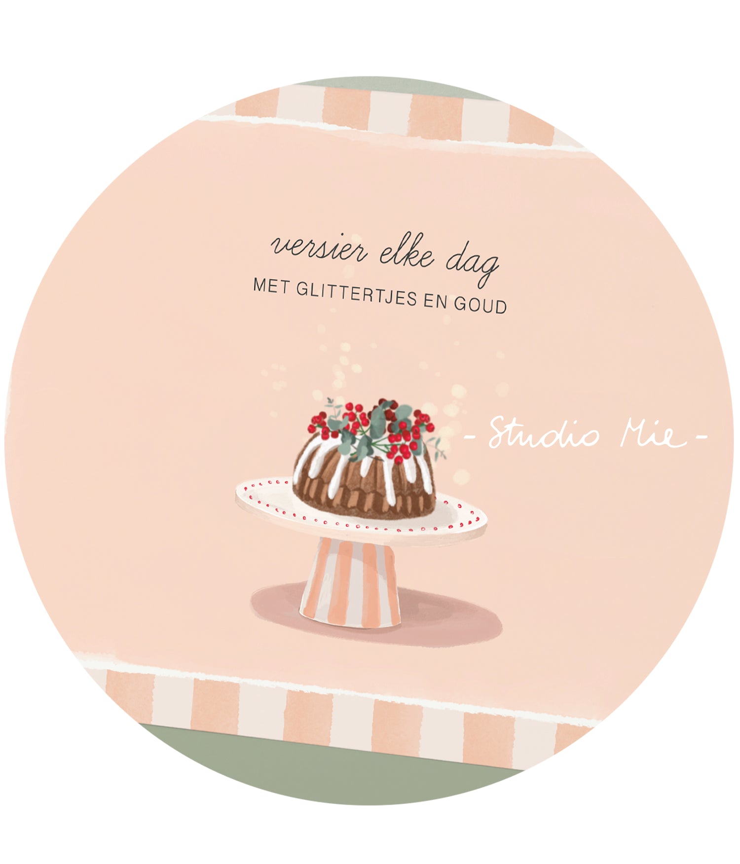 5 wensenkaartjes - Versier elke dag met glittertjes en goud