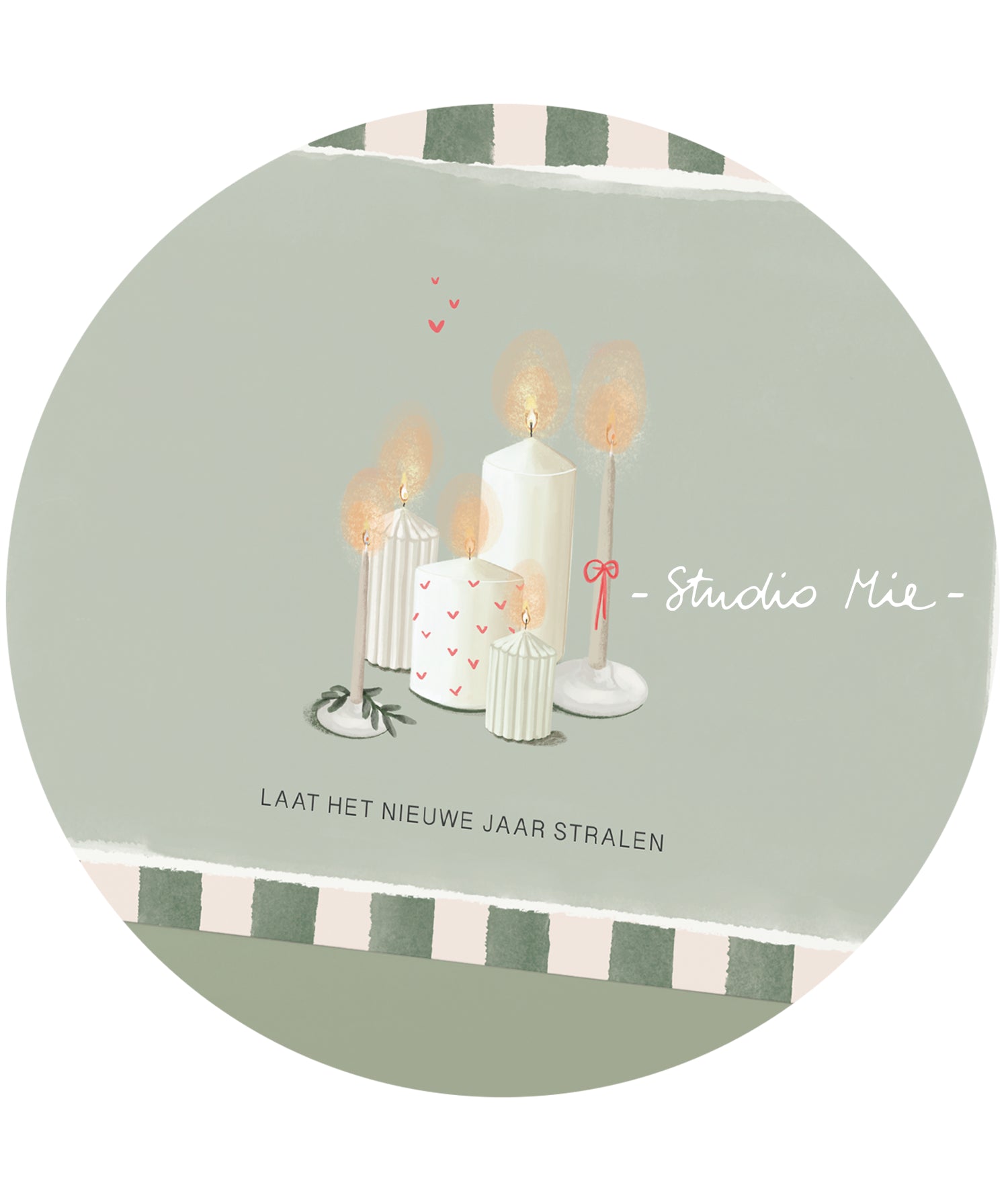 5 wensenkaartjes - Laat het nieuwe jaar stralen