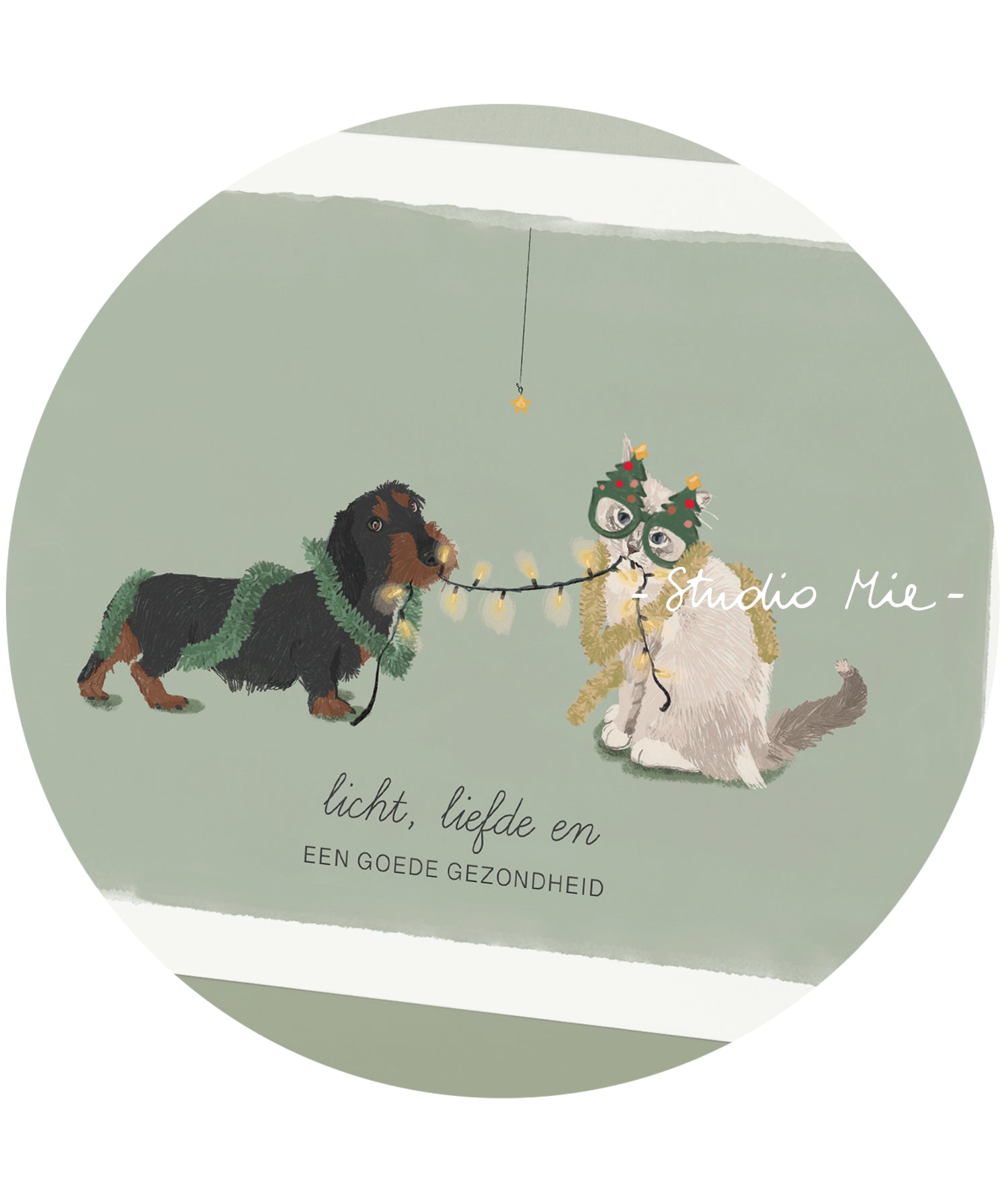 5 wensenkaartjes - Licht, liefde & een goede gezondheid