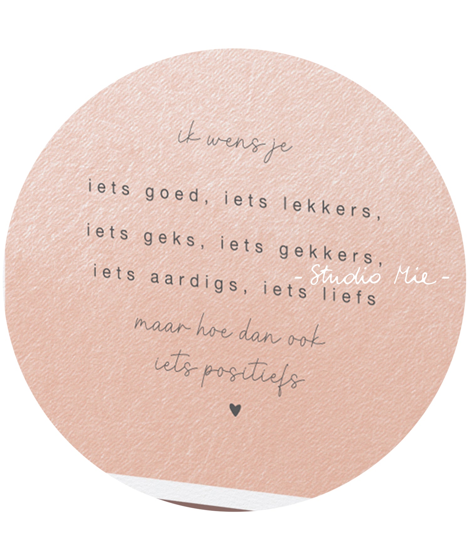 'Ik wens je, iets goeds, iets lekkers,...'koraal