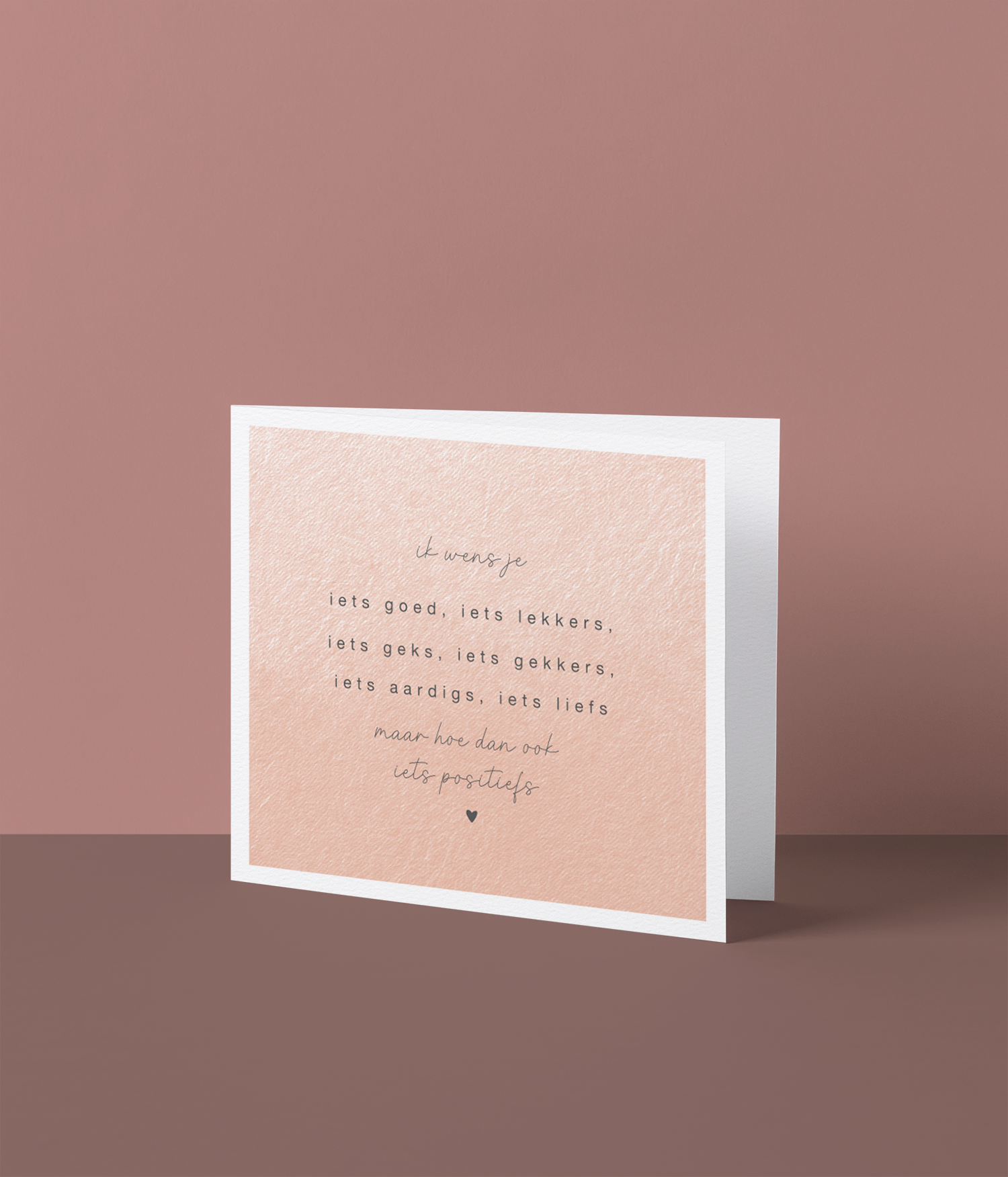 'Ik wens je, iets goeds, iets lekkers,...'koraal