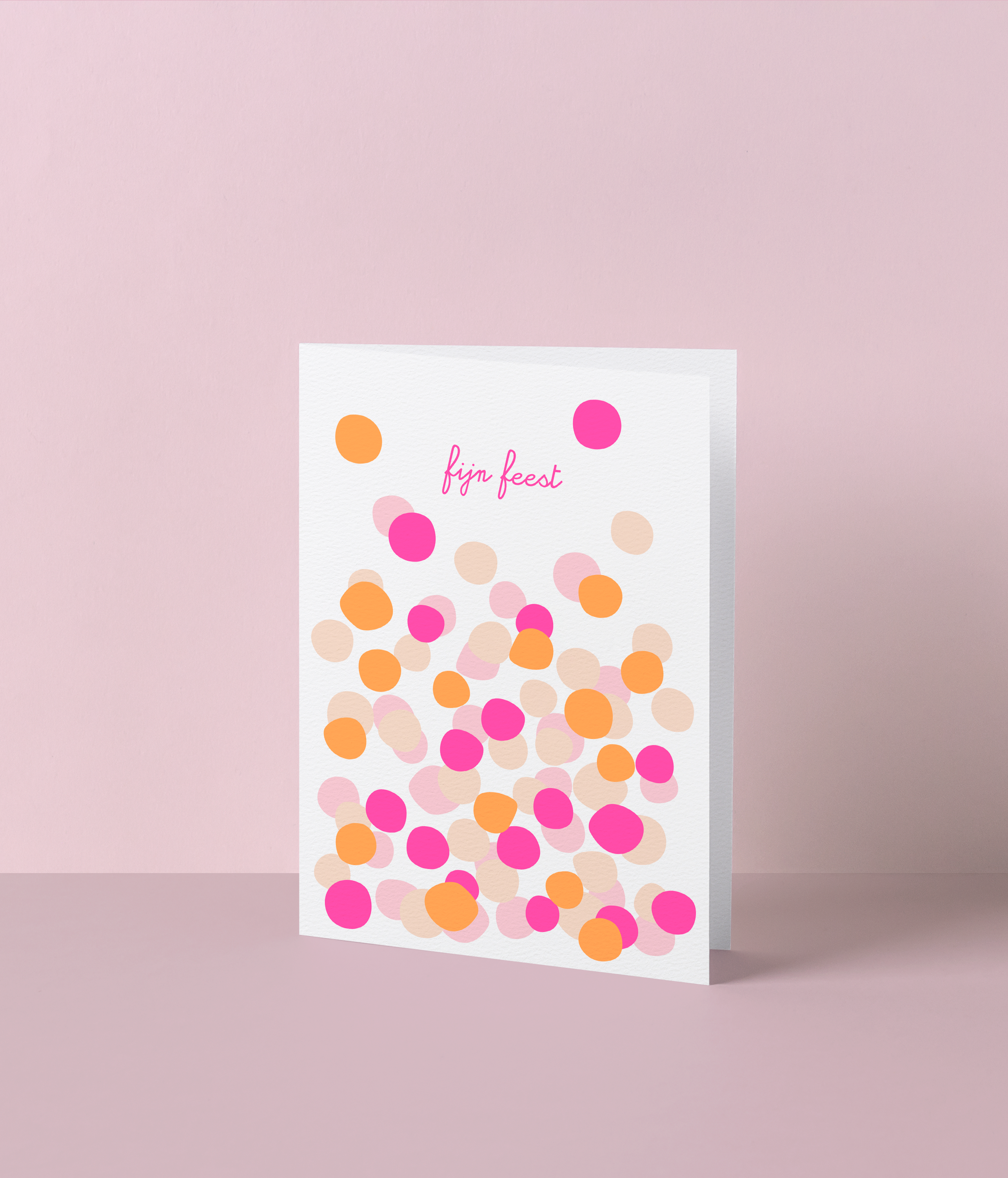 Verjaardagskaart fluo confetti