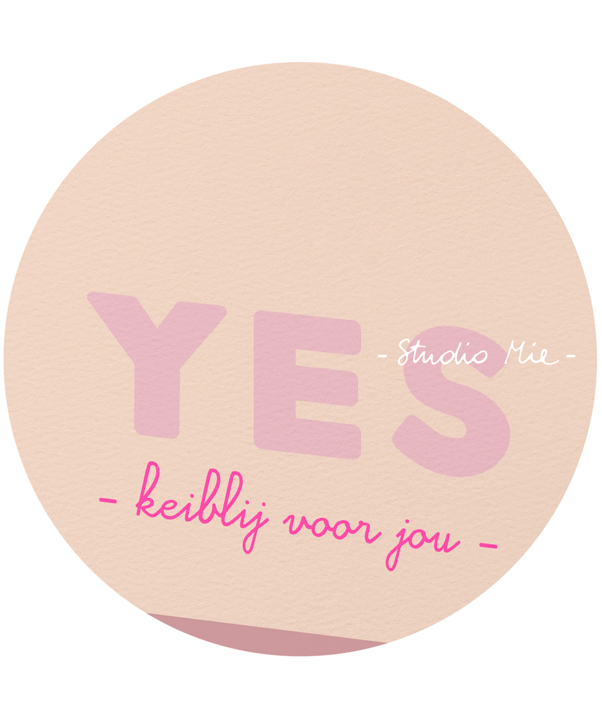 Felicitatiekaart ‘Yes, keiblij voor jou’ met fluo-inkt | Studio Mie