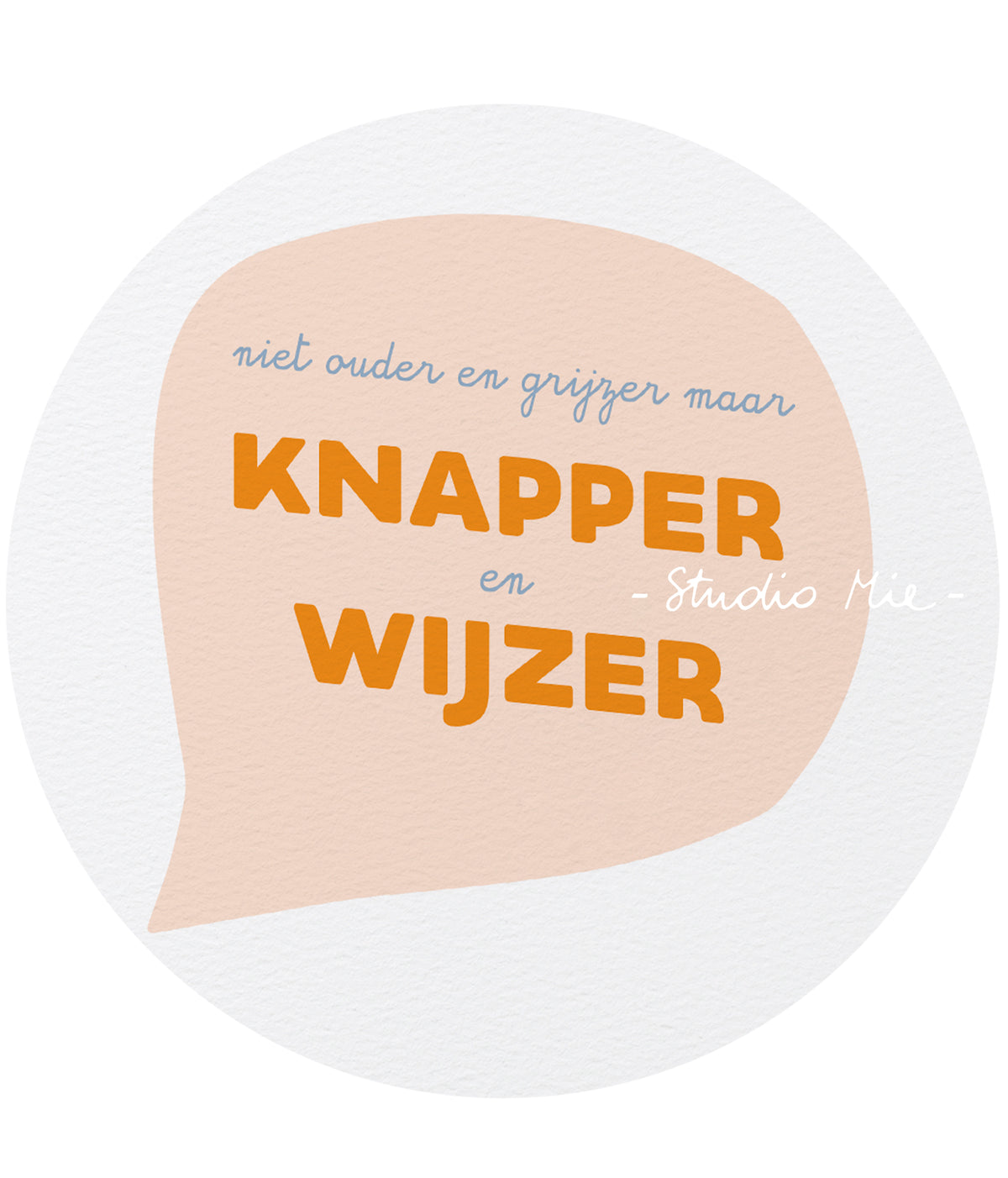 Verjaardagskaart ‘Knapper en wijzer’ met fluo inkt | Studio Mie