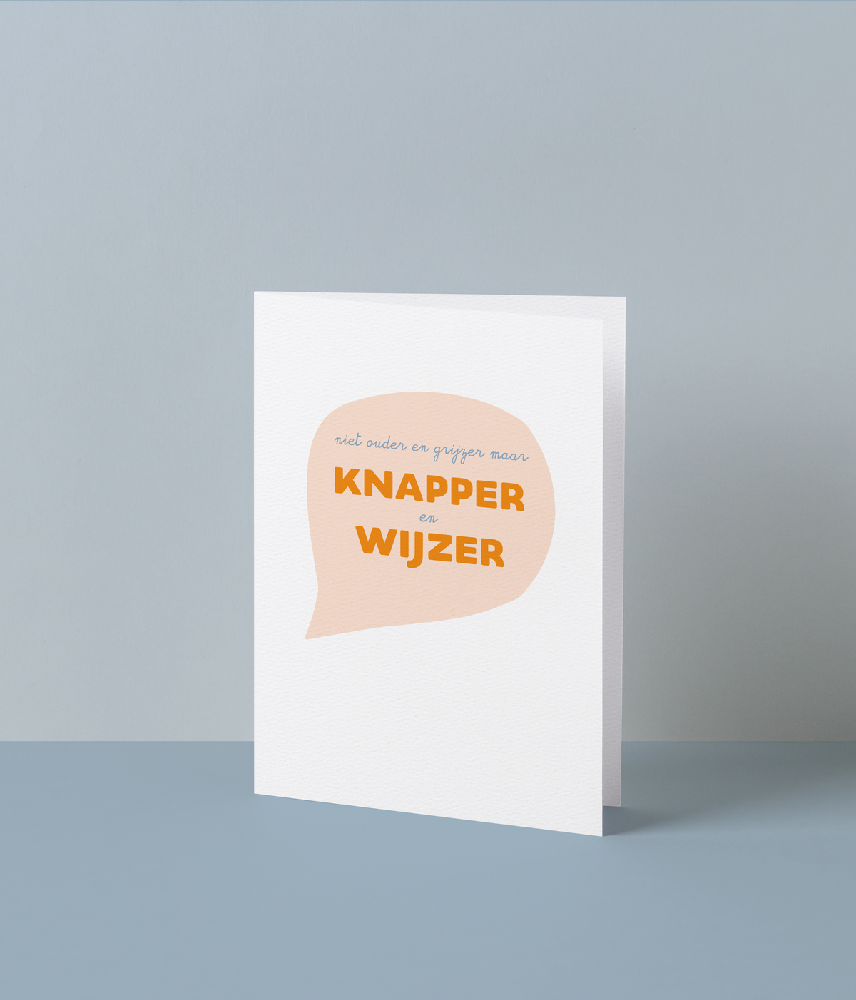 Verjaardagskaart ‘Knapper en wijzer’ met fluo inkt | Studio Mie