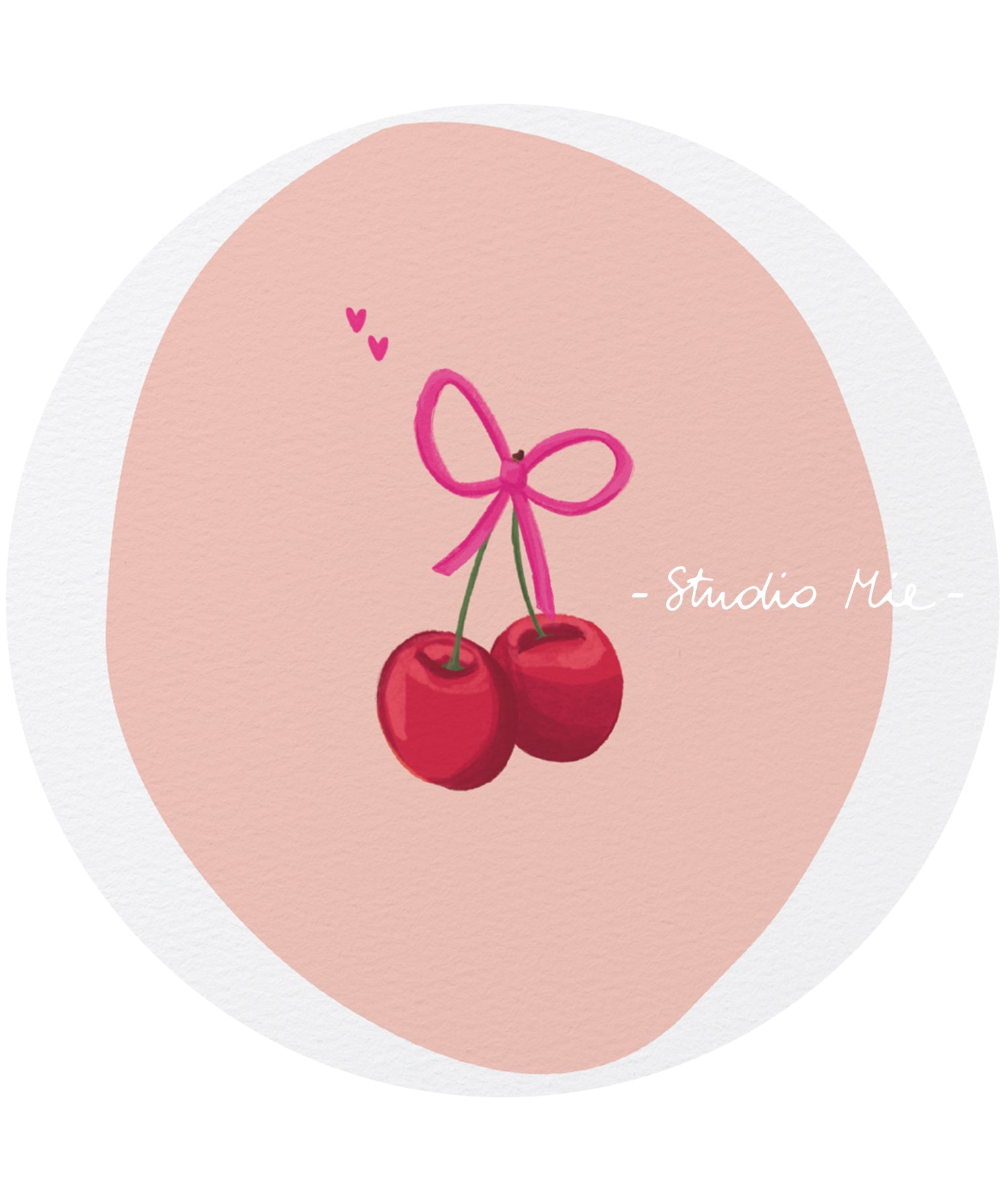 Wenskaart met kersjes