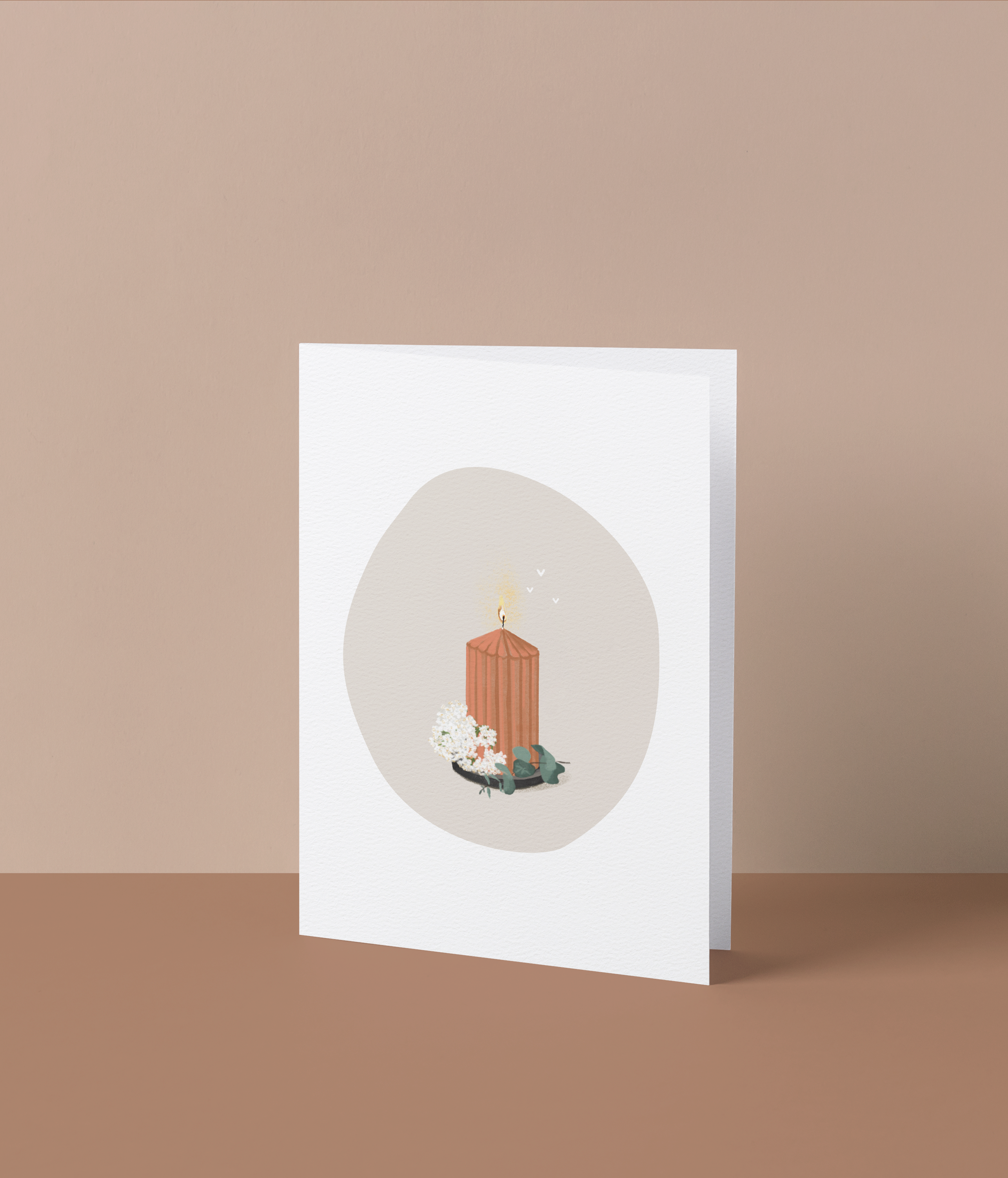 Troostkaart met kaars