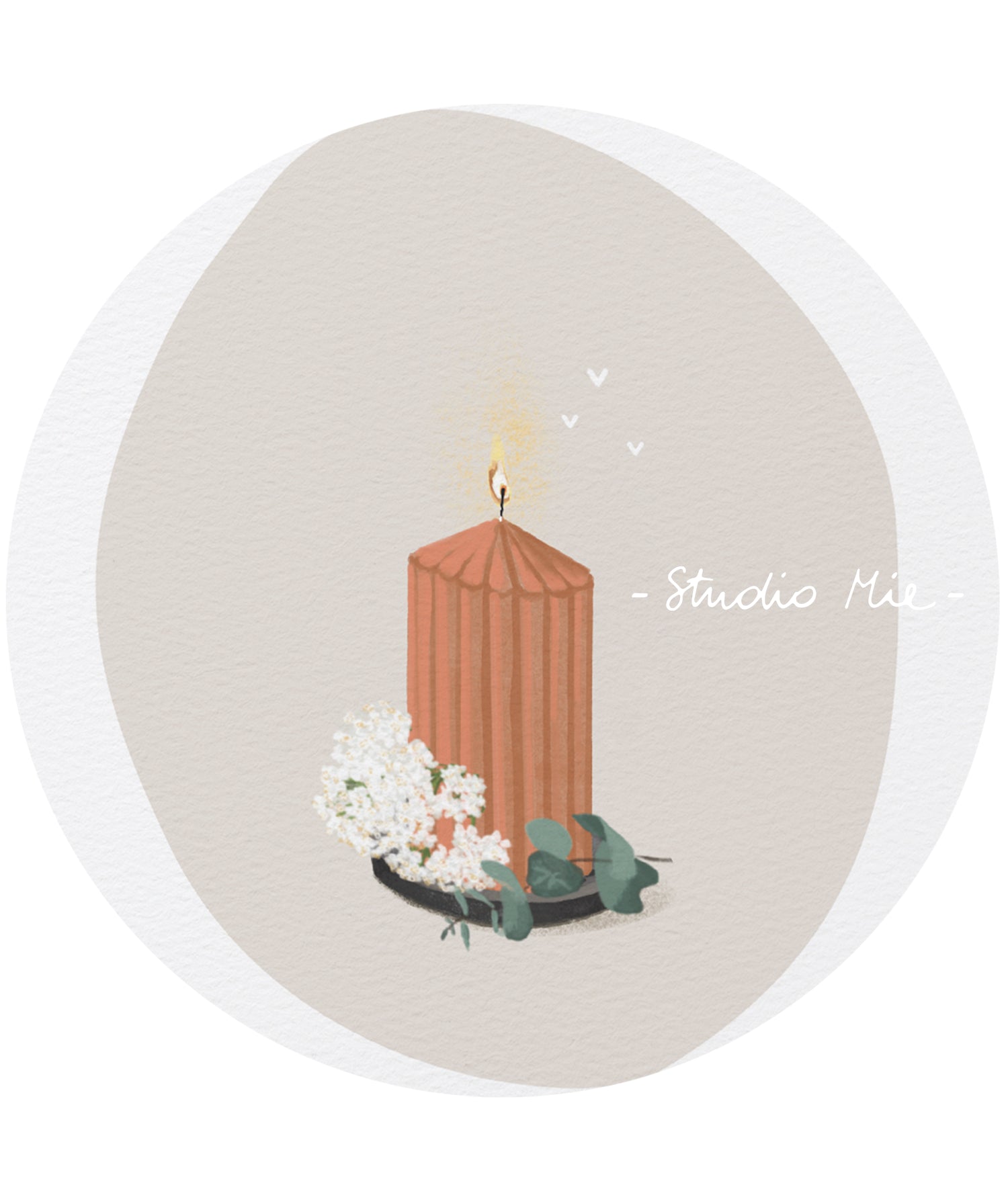 Troostkaart met kaars