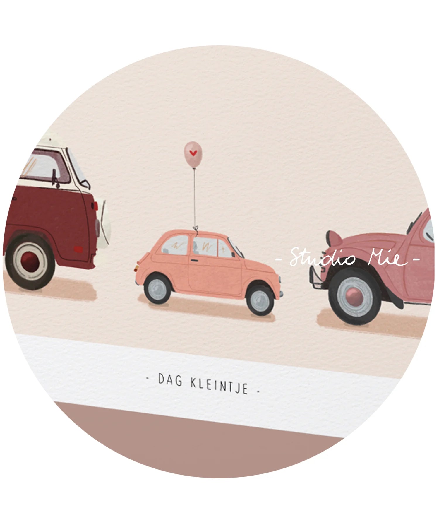 Dag kleintje - Auto’s - roze