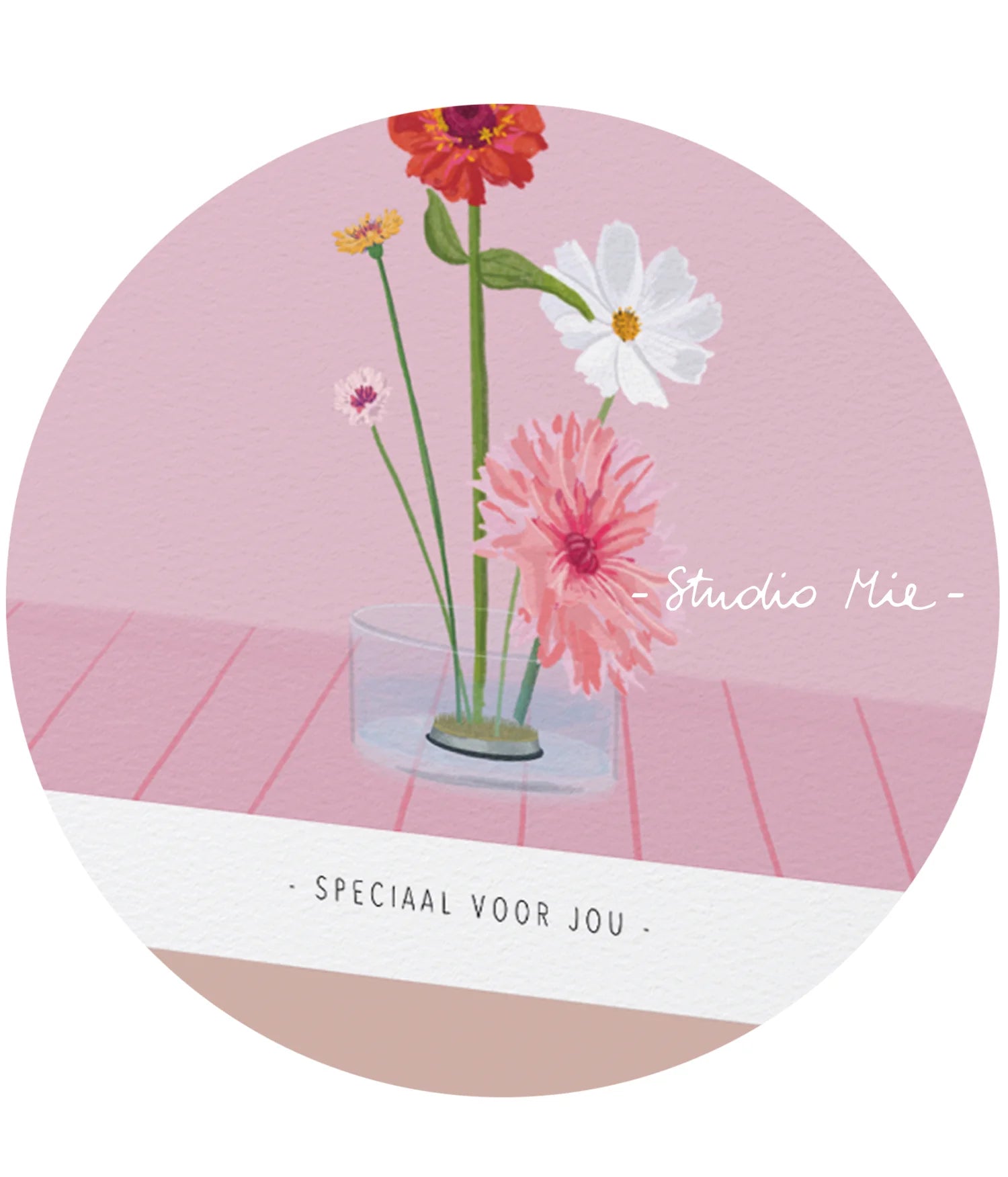 Speciaal voor jou, roze bloemen