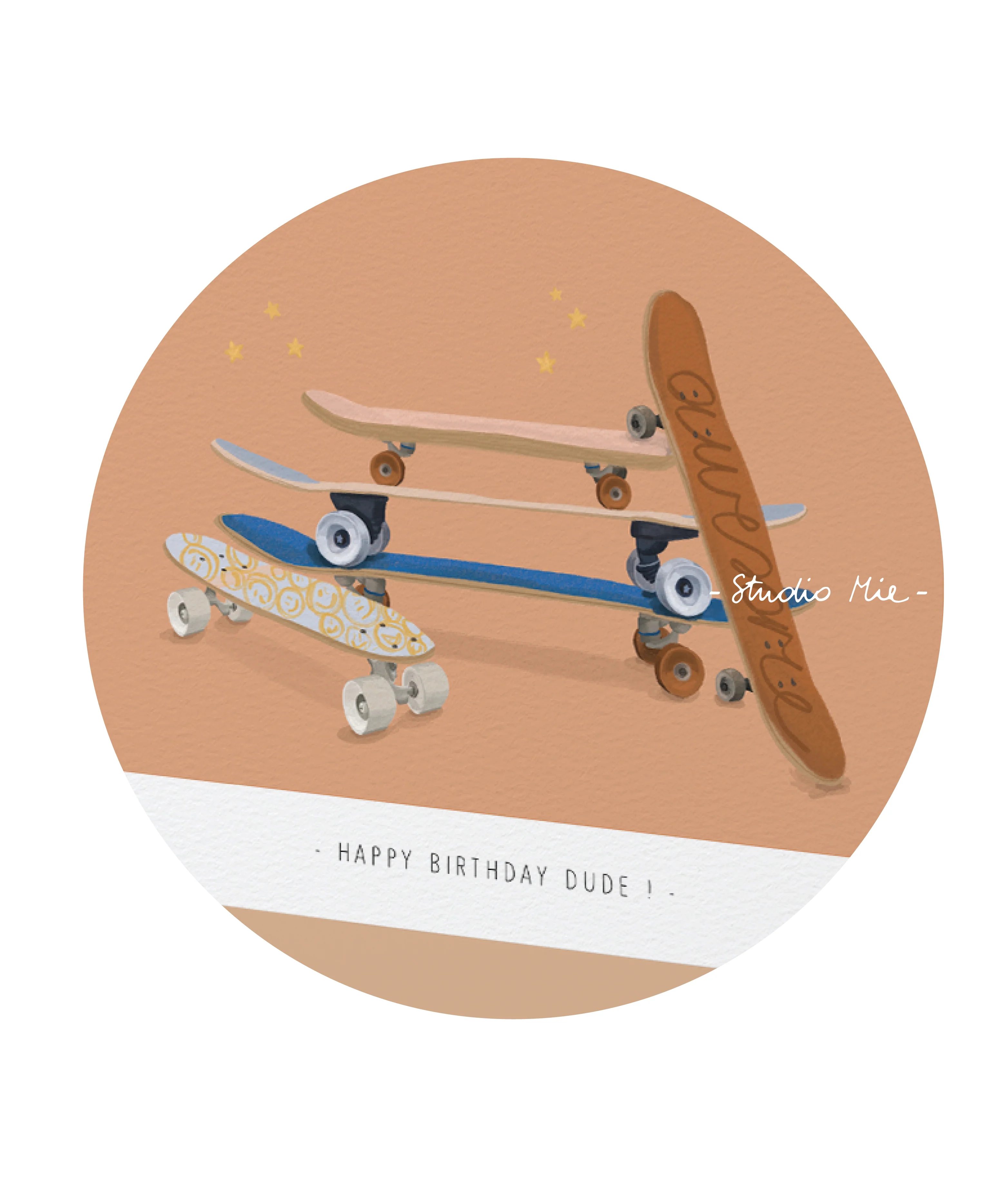 Happy birthday skateboard