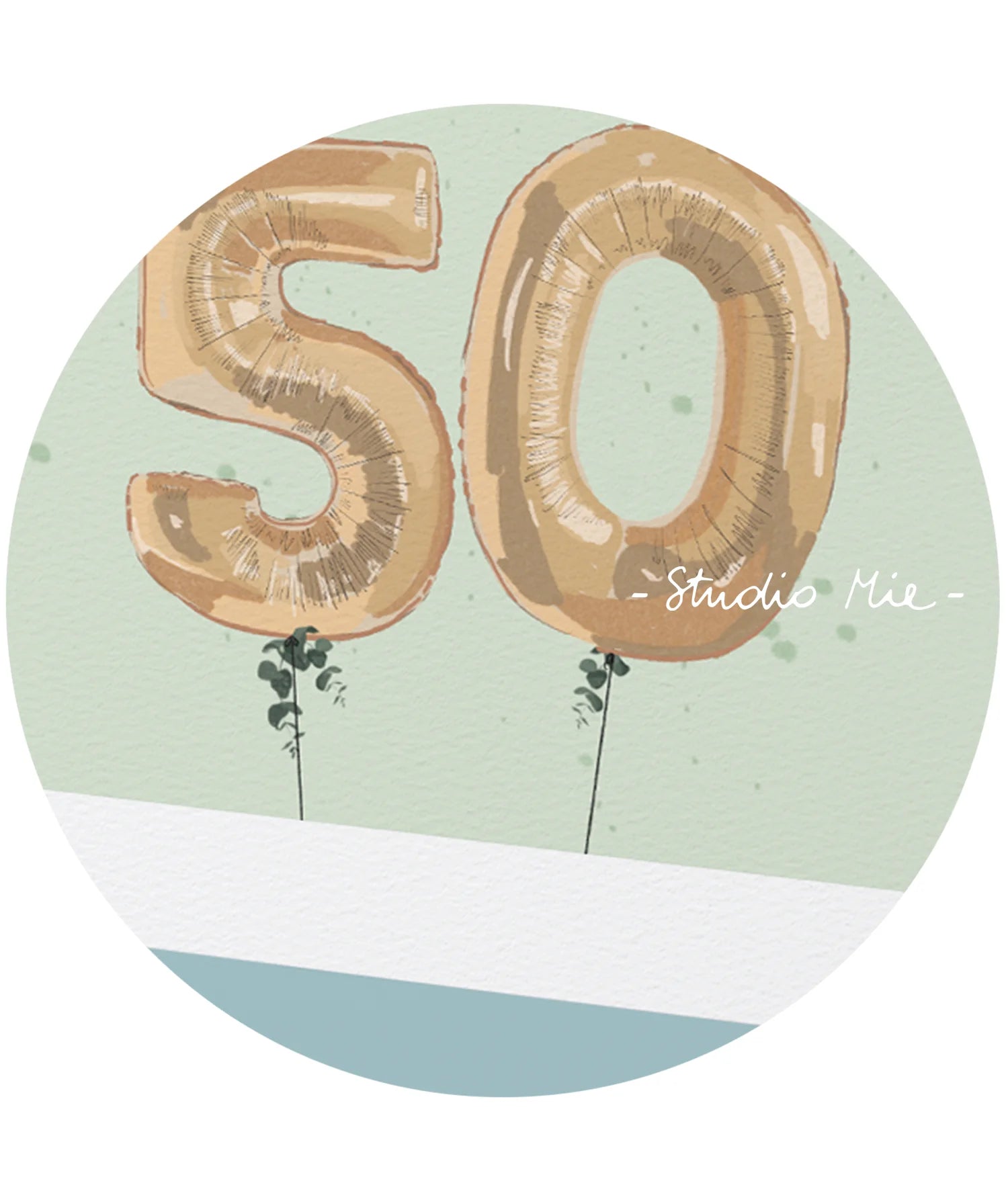 Cijferkaart - 50 - groen