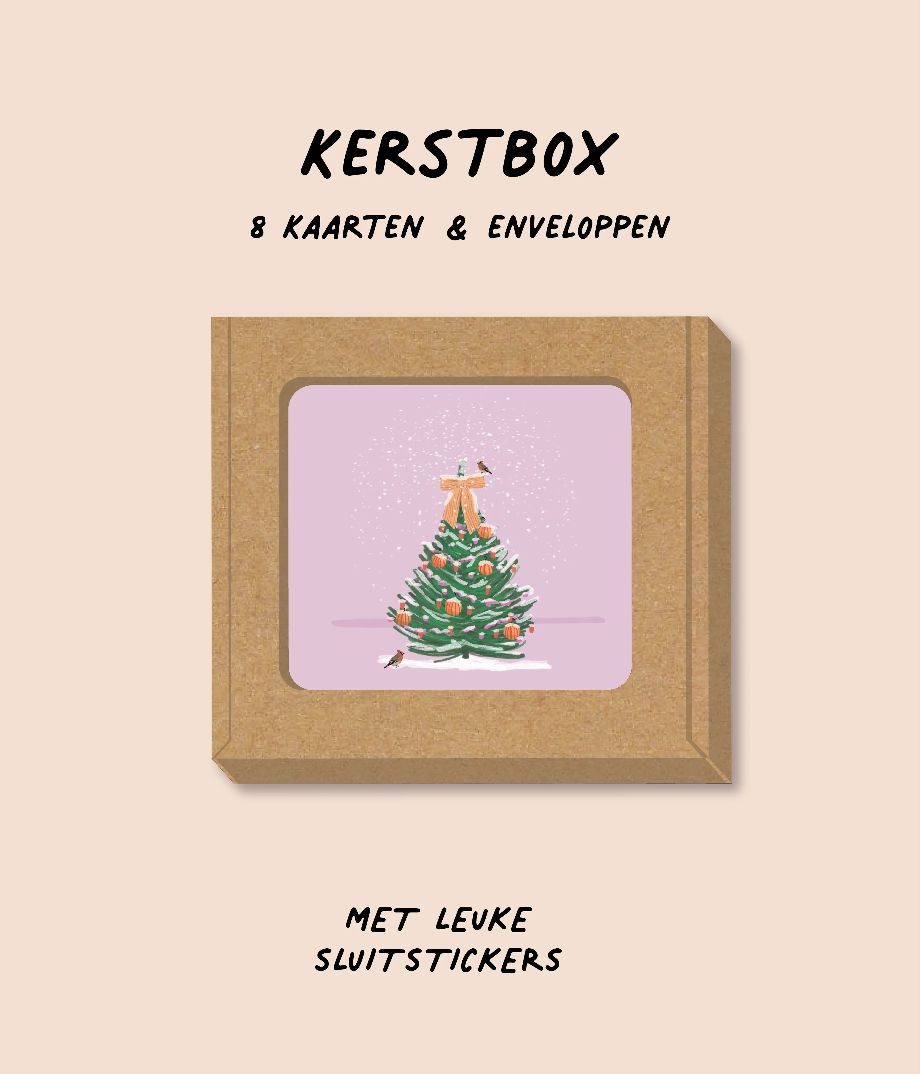 Kerstbox - Lila kerstboom