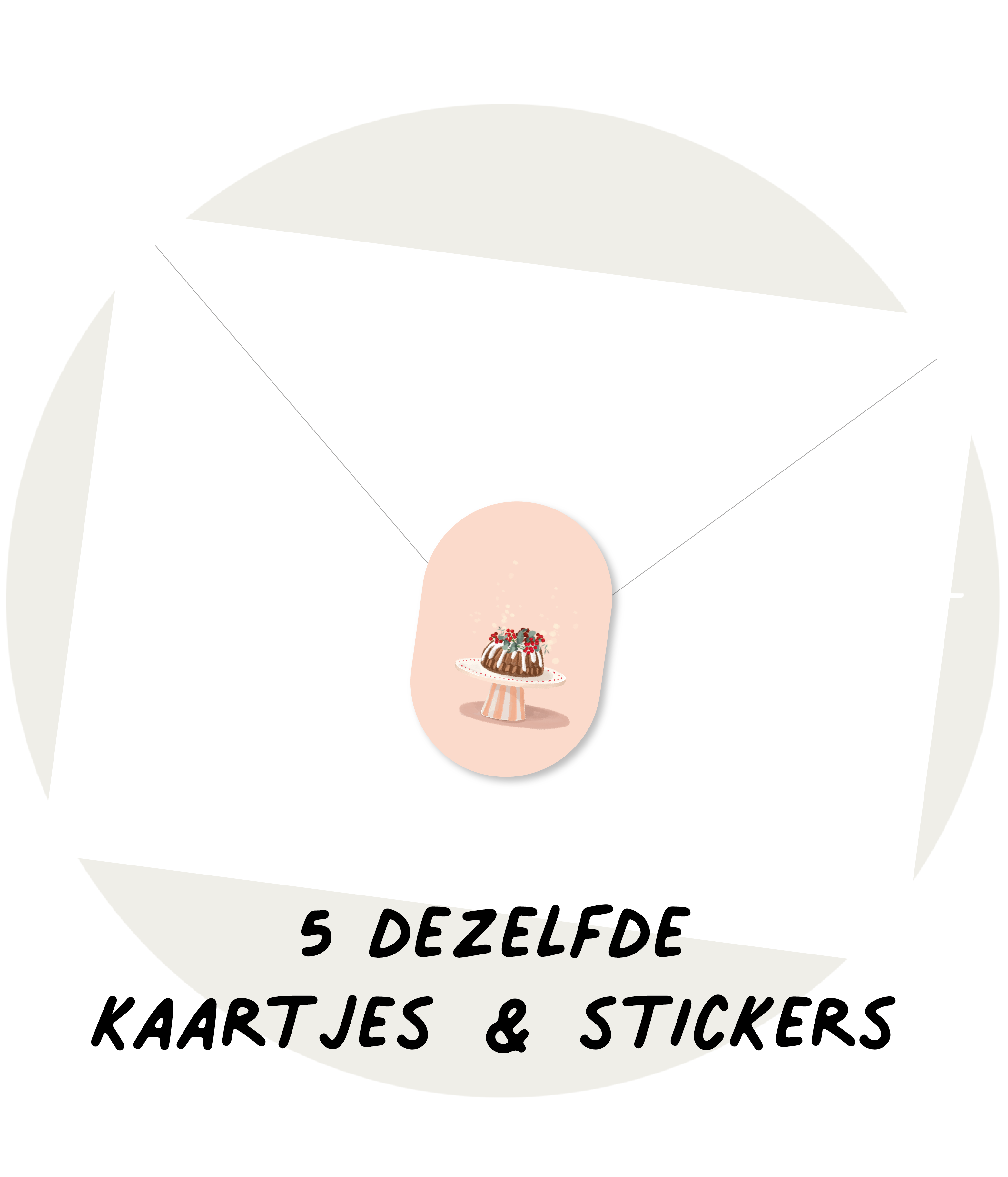 5 wensenkaartjes - Versier elke dag met glittertjes en goud