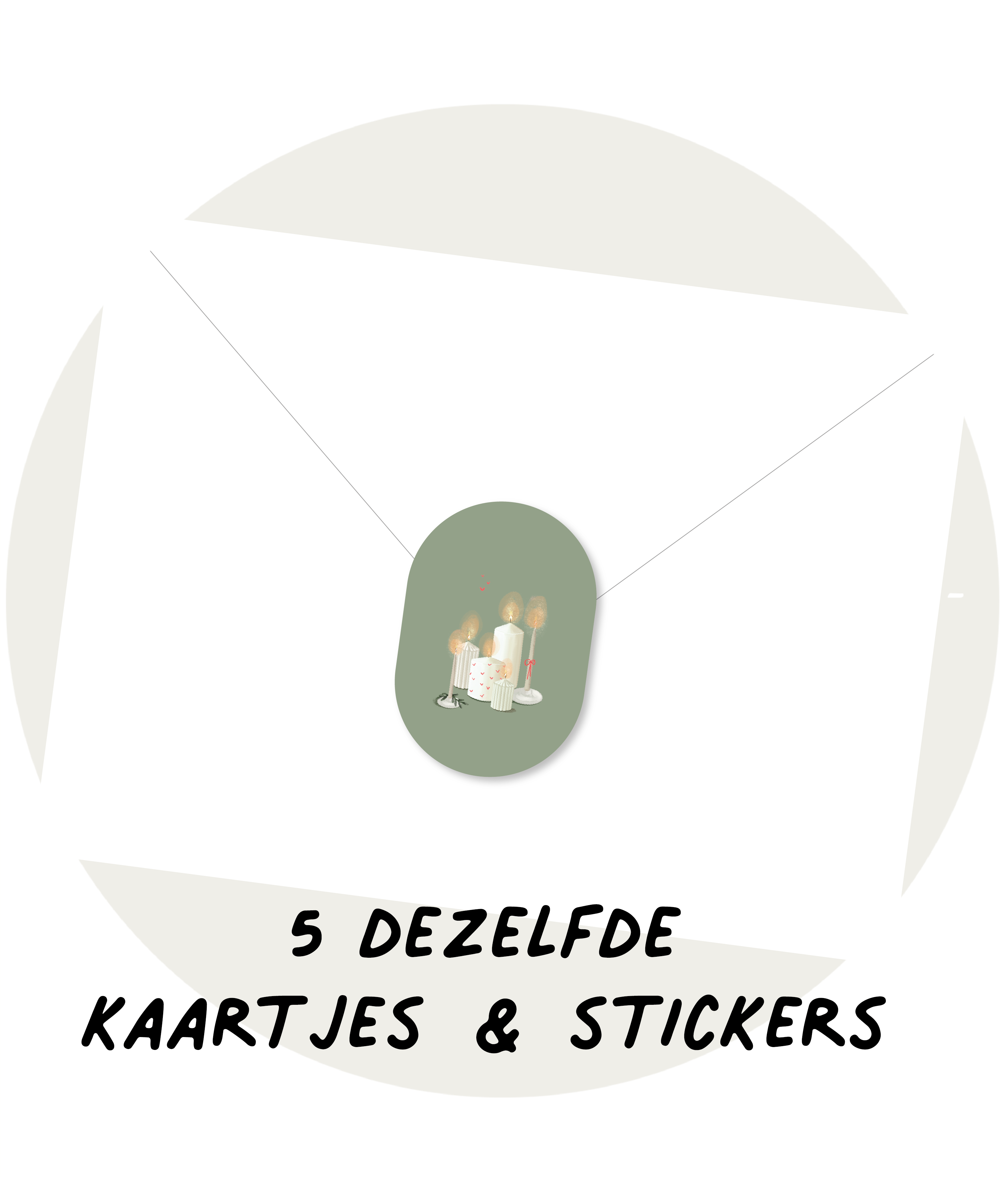 5 wensenkaartjes - Laat het nieuwe jaar stralen