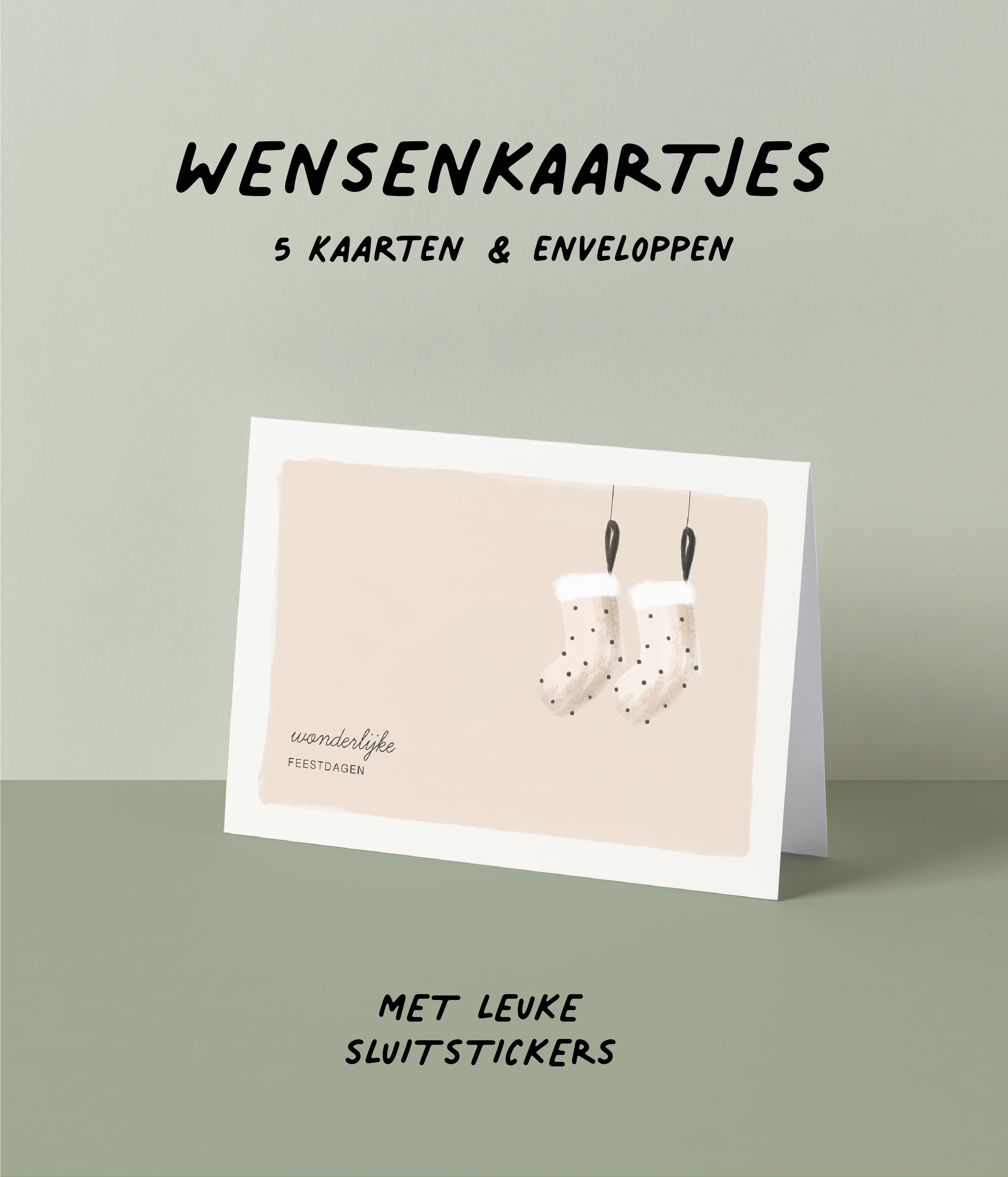 5 wensenkaartjes - Wonderlijke feestdagen